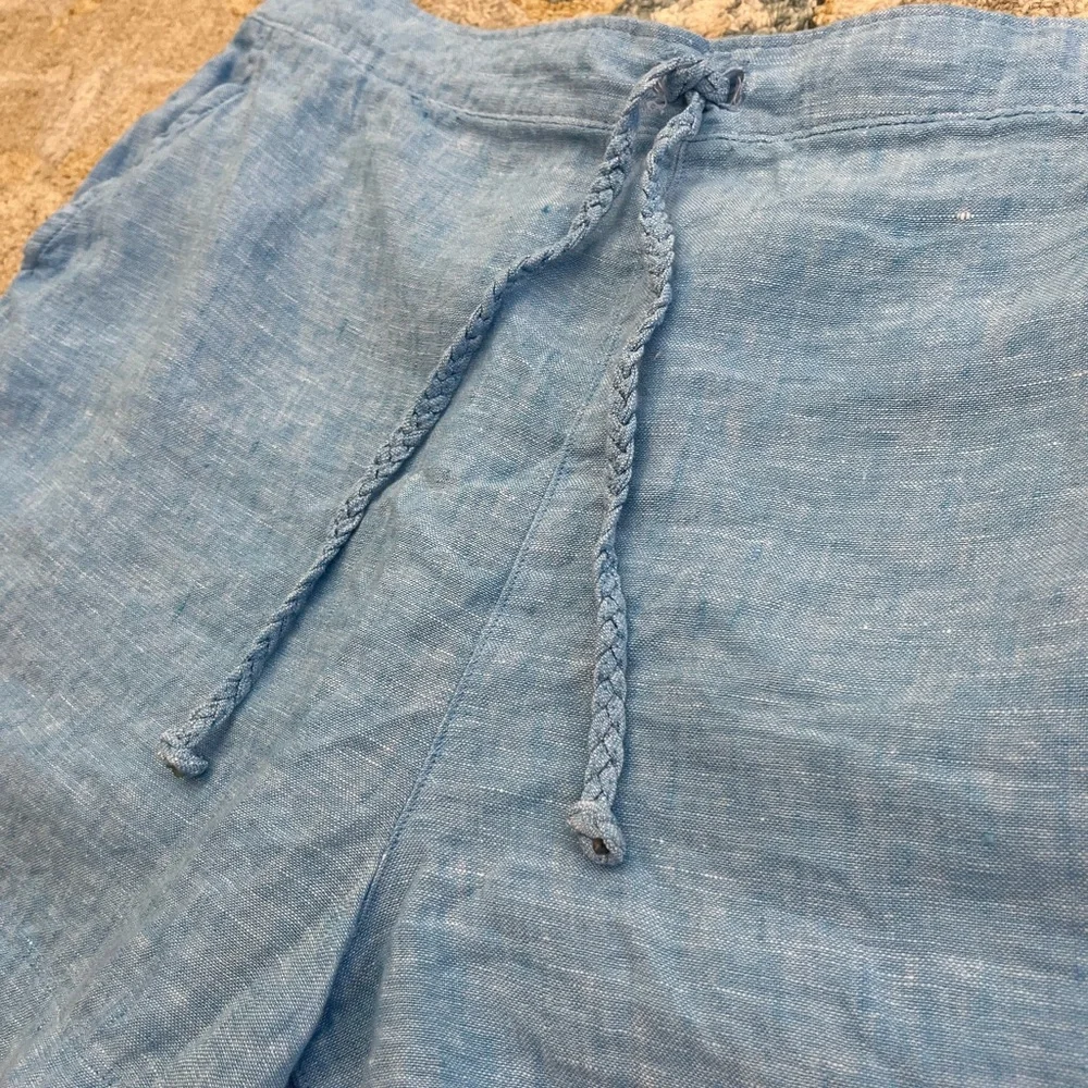 100% linen chambray shorts size extra large - Picture 2 of 8